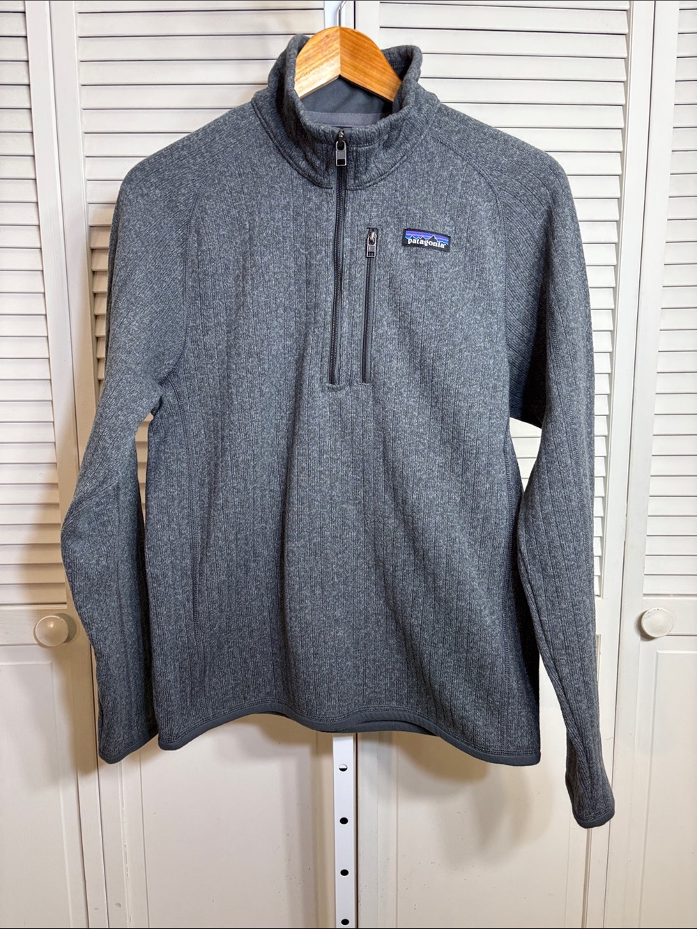 Patagonia Men's Better Sweater Rib Knit 1/4-Zip Gray Small